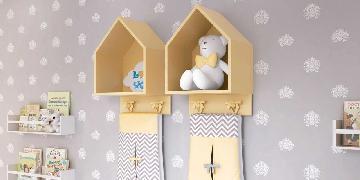 Nichos para quarto de beb garantem beleza e funcionalidade