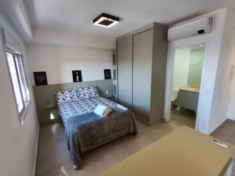 Apartamento Studio Mobiliado Andar Alto Face Sombra com dormitório suíte conjugado sala, ar condicionado, wc suíte