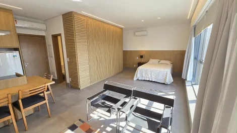 imagem 5 - Apartamento STUDIO Mobiliado com 47m² sendo 1 quarto suíte, com armário e ar condicionado, no condomínio Le Monde Parc, próximo do Ribeirão Shopping e Hospital Unimed; imagem 5 - Apartamento STUDIO Mobiliado com 47m² sendo 1 quarto suíte, com armário e ar condicionado, no condomínio Le Monde Parc, próximo do Ribeirão Shopping e Hospital Unimed;